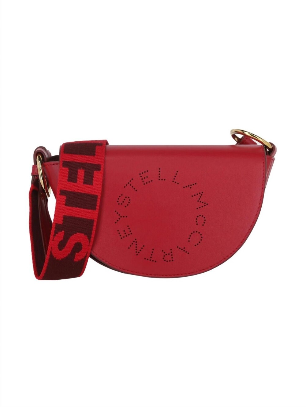 Stella McCartney Red Logo Strap Mini  Bag